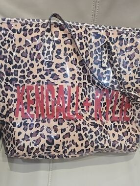 Kendall & Kylie Pink Leopard Print Glossy Tote